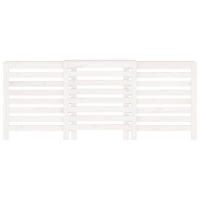 Radiator Cover White 210x21x85 cm Solid Wood Pine - 5