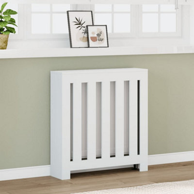 Radiator Cover White 78x20x82 cm Engineered Wood