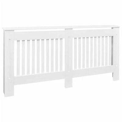 Radiator Cover White MDF 172 cm