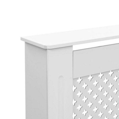 Radiator Covers 2 pcs White 152x19x81.5 cm MDF - 6