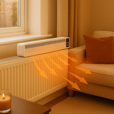 Radiator Fan- Triple Fan Heat Boosting, Quiet, Rechargeable, Magnetic