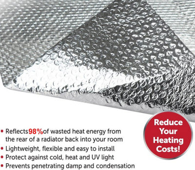 Radiator Heat Reflection Insulation Foil Save Money Energy Reflective Insulation