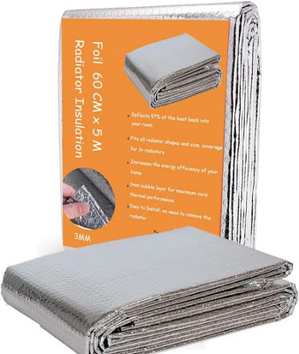 Radiator Heat Reflector Back Foil Heat Reflective 5M Heat Energy Saving Film Pad