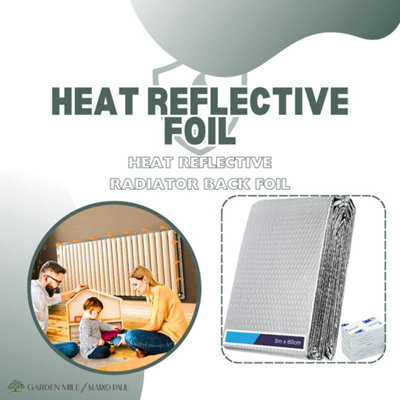 Radiator Heat Reflector Back Foil Heat Reflective 5Mx60cm - 4