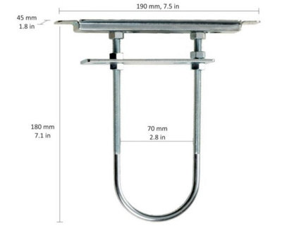 Radiator Hook Bracket (each) 18x19x4.5cm
