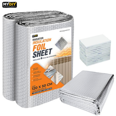 Radiator Reflective Foil Insulation 36 Energy-Saving Heat Reflector ...
