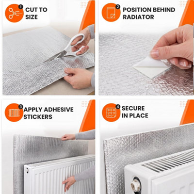 Radiator Reflector Foil Sheets 10M Water-Resistant UV Resistant Energy ...