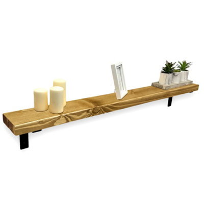 Radiator Shelf, Narrow Hallway Wall Board (Dark Oak, 120cm Long)