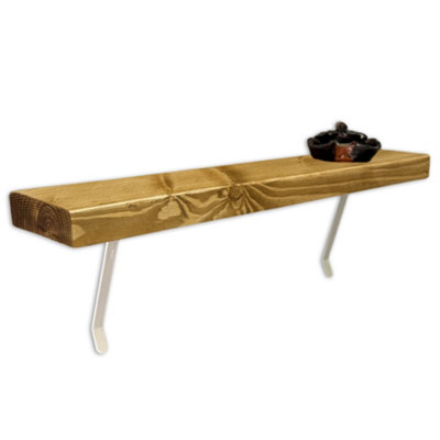Radiator Shelf NO Drill, Rustic Slim Narrow Hallway (Dark Oak, 140cm)