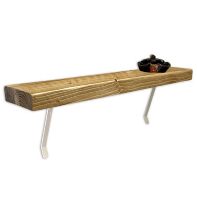 Radiator Shelf NO Drill, Rustic Slim Narrow Hallway (Rustic Pine, 40cm)