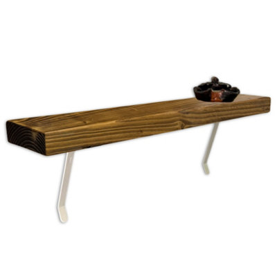 Radiator Shelf NO Drill, Rustic Slim Narrow Hallway (Tudor Oak, 110cm)