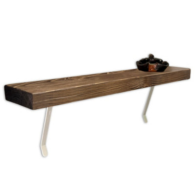 Radiator Shelf NO Drill, Rustic Slim Narrow Hallway (Walnut, 100cm)