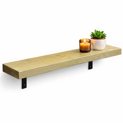 Radiator Shelf Wall Mounted Solid Wood, Narrow Radiator Cover 15cm Deep ...