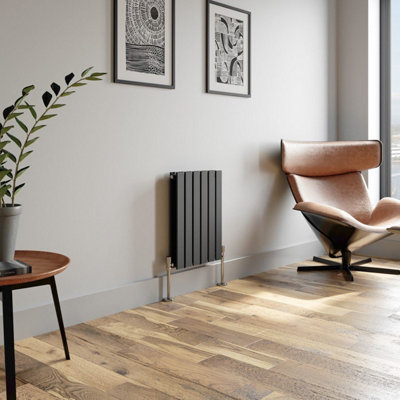 RadiLux Anthracite Designer Radiator Horizontal Flat Panel Double Panel Rad 600x456mm