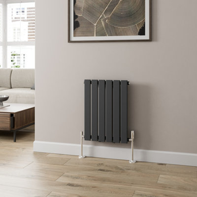 RadiLux Anthracite Designer Radiator Horizontal Flat Panel Single Panel Rad 600x456mm