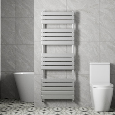 RadiLux Bathroom 1600x600mm Heated Towel Rail Radiator Central Heating Flat Panel Chrome