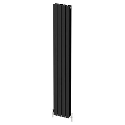 RadiLux Black Designer Radiator Vertical Flat Double Panel Rad ...