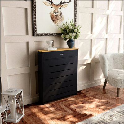 RadiLux Black Radiator Cover Cabinet Traditional Modern MDF Wood ...