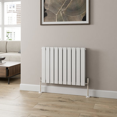 RadiLux Designer Radiator Horizontal White Flat Panel Rads Double Panel 600x760mm