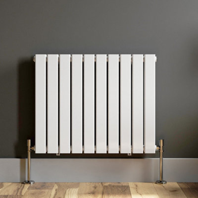 RadiLux Designer Radiator Horizontal White Flat Panel Rads Double Panel 600x760mm