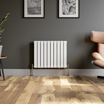 RadiLux Designer Radiator Horizontal White Flat Panel Rads Double Panel 600x760mm