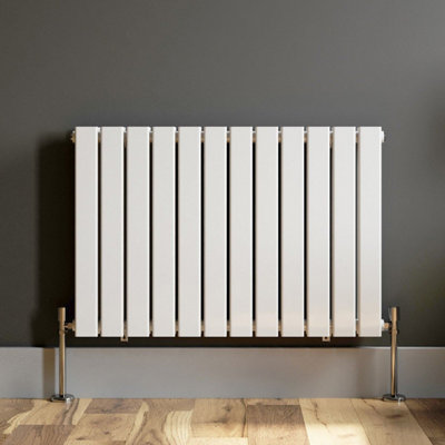 RadiLux Designer Radiator Horizontal White Flat Panel Rads Double Panel 600x912mm