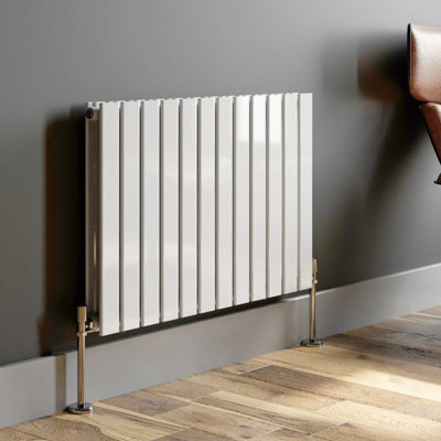 RadiLux Designer Radiator Horizontal White Flat Panel Rads Double Panel 600x912mm
