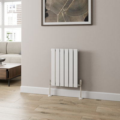 RadiLux Designer Radiator Horizontal White Flat Panel Rads Single Panel 600x456mm