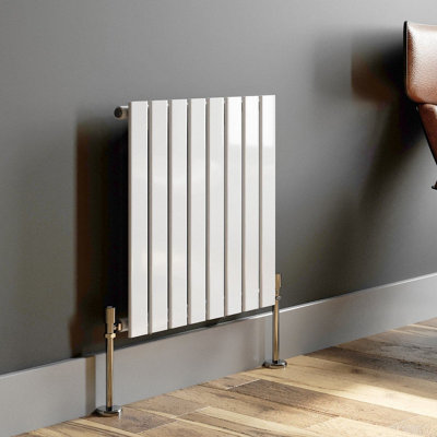 RadiLux Designer Radiator Horizontal White Flat Panel Rads Single Panel 600x604mm