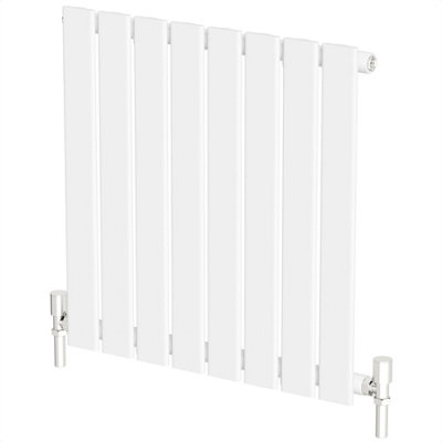 RadiLux Designer Radiator Horizontal White Flat Panel Rads Single Panel 600x604mm