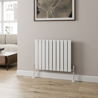 RadiLux Designer Radiator Horizontal White Flat Panel Rads Single Panel 600x756mm