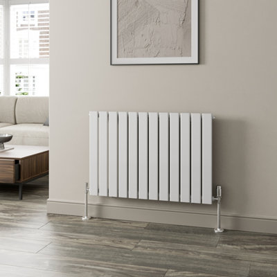 RadiLux Designer Radiator Horizontal White Flat Panel Rads Single Panel 600x908mm