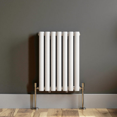 RadiLux Designer Radiator Horizontal White Oval Column Rads Double ...