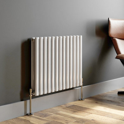 RadiLux Designer Radiator Horizontal White Oval Column Rads Double ...