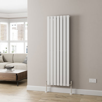 RadiLux Designer Radiator Vertical White Flat Panel Rads Single Panel 1600x528mm