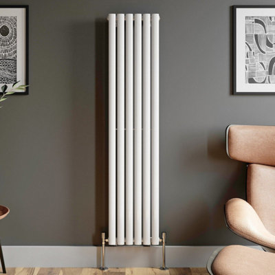 RadiLux Designer Radiator Vertical White Oval Column Rads Single Panel ...