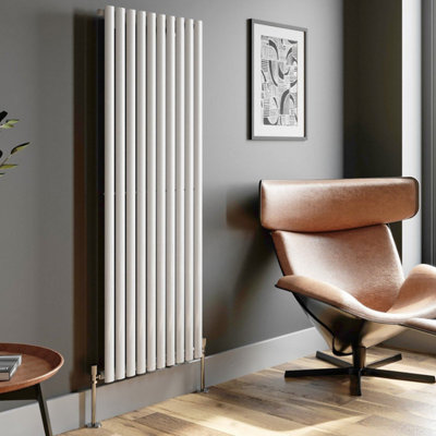 RadiLux Designer Radiator Vertical White Oval Column Rads Single Panel ...