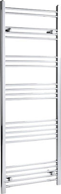RadiLux Dual Fuel Heated Towel Rail Chrome Designer Flat Manual Electric 1600 x 600mm