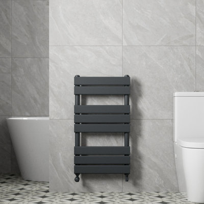 RadiLux Flat Panel Heated Towel Rail Anthracite - 800 x 450mm