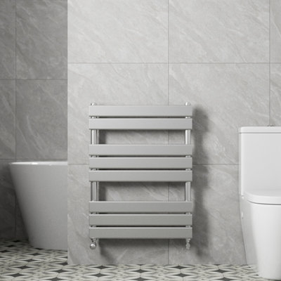 RadiLux Flat Panel Heated Towel Rail Chrome - 800 x 600mm