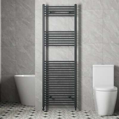 Buy RadiLux Heated Towel Rail Anthracite 1800 x 600mm Flat at B&Q