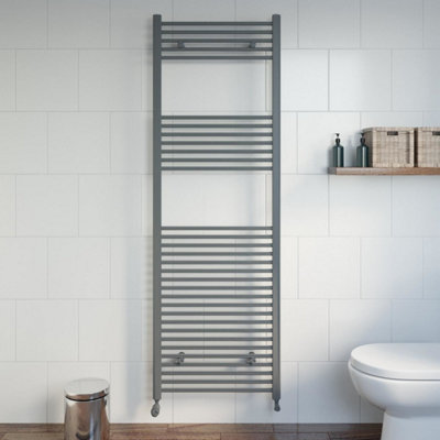 RadiLux Heated Towel Rail Anthracite 1800 x 600mm Flat