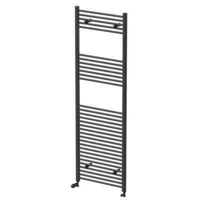 RadiLux Heated Towel Rail Matt Black 1800 x 600mm Flat