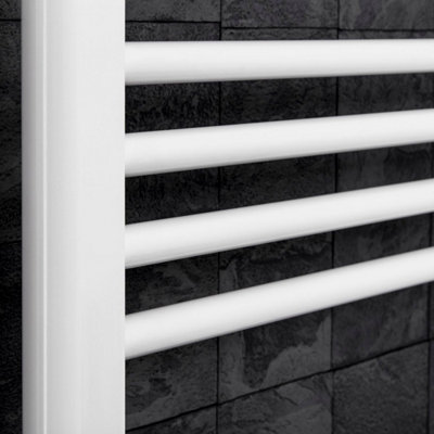 RadiLux Modern Bathroom 1600 x 450mm Heated Towel Rail Radiator Straight White 22 Rails