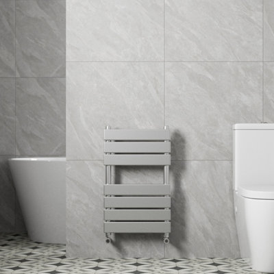 RadiLux Modern Bathroom 650x400mm Heated Towel Rail Radiator Central Heating Flat Chrome