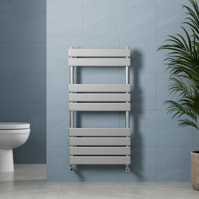 RadiLux Modern Bathroom 950x500mm Heated Towel Rail Radiator Central Heating Flat Chrome