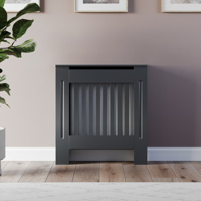 RadiLux Radiator Cover Wall Cabinet X-Small MDF Wood Anthracite ...