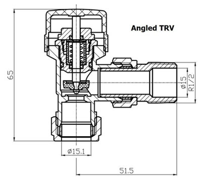RadiLux Thermostatic Radiator Valve Pack TRV Angled 15mm & Lockshield ...