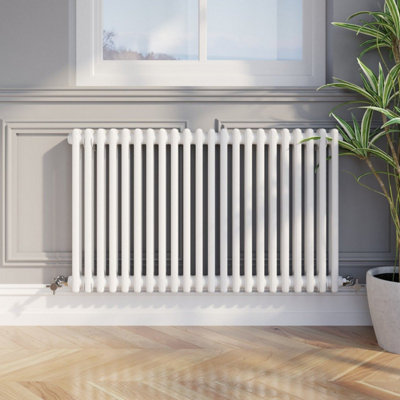 RadiLux Traditional Colosseum Horizontal Double Bar Column Radiator 600x1010mm White