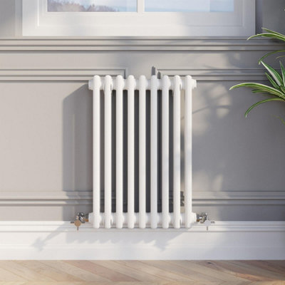 RadiLux Traditional Colosseum Horizontal Double Bar Column Radiator 600x425mm White